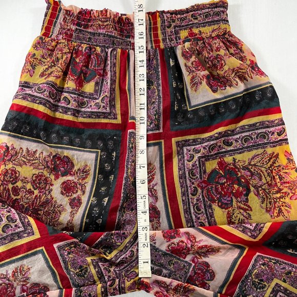 Free People Movement Sashay My Way Printed Pants Scarf Print Size Small - Picture 9 of 13